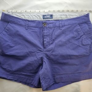 Old Navy Women's Deep Purple Chino-Style Shorts